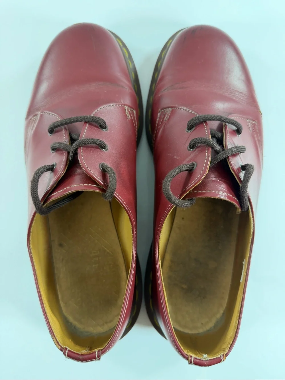 Dr. Martens 1461 Made in England Cherry Red‎ Leather Oxfords Size 9